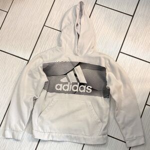 Adidas Kids White and Black Hoodie